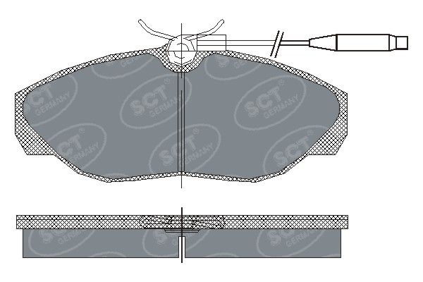 SCT GERMANY Комплект тормозных колодок, дисковый тормоз SP 182 PR